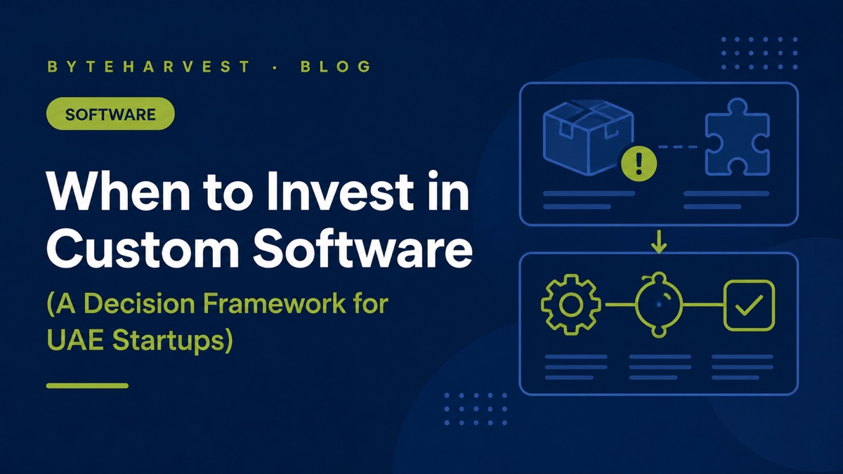 When should a UAE startup invest in custom software