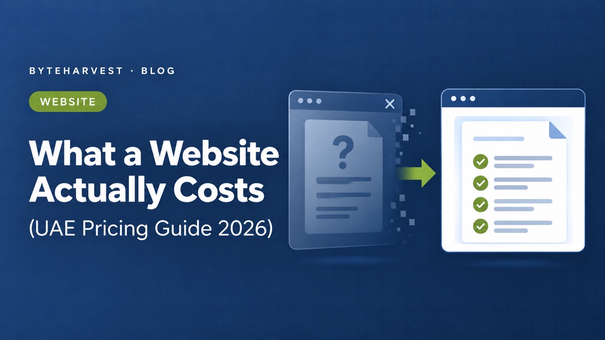What does a business website actually cost in the UAE in 2026