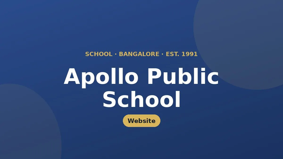 Apollo Public School — website development by ByteHarvest