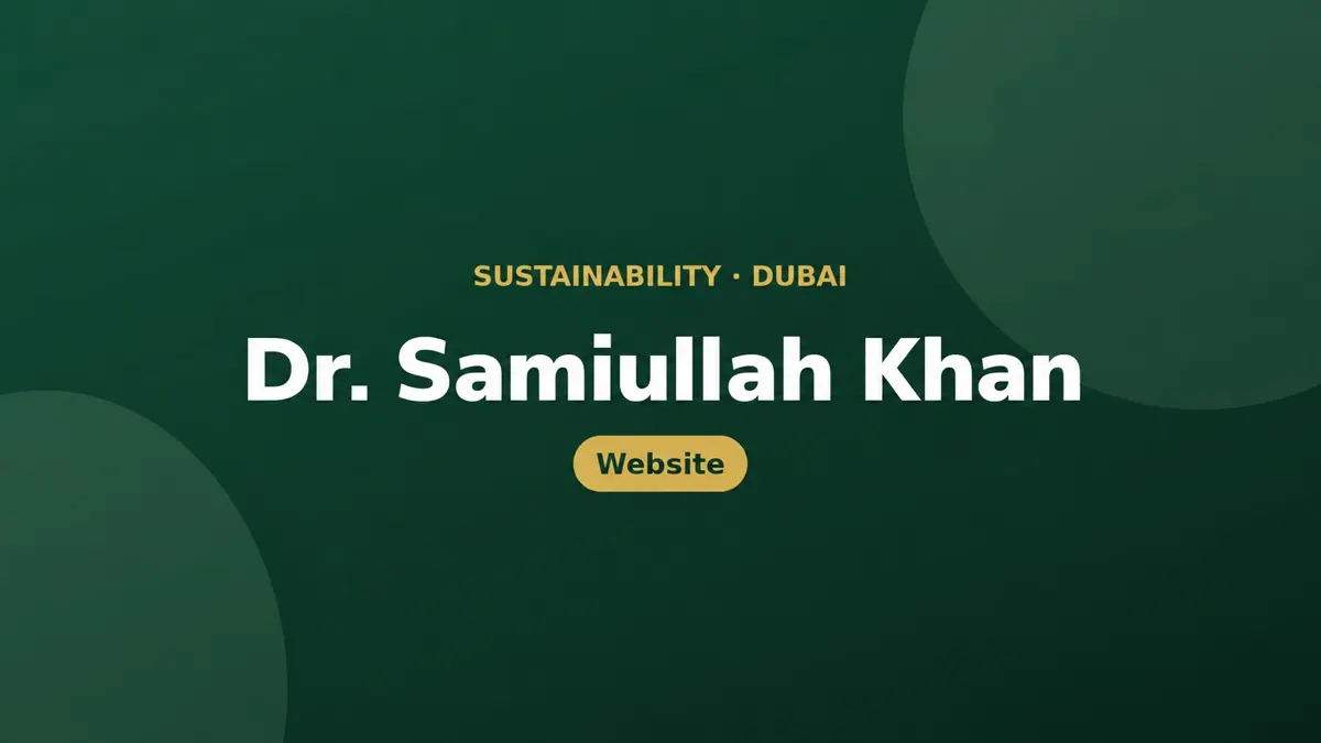 Dr. Samiullah Khan — personal website project by ByteHarvest
