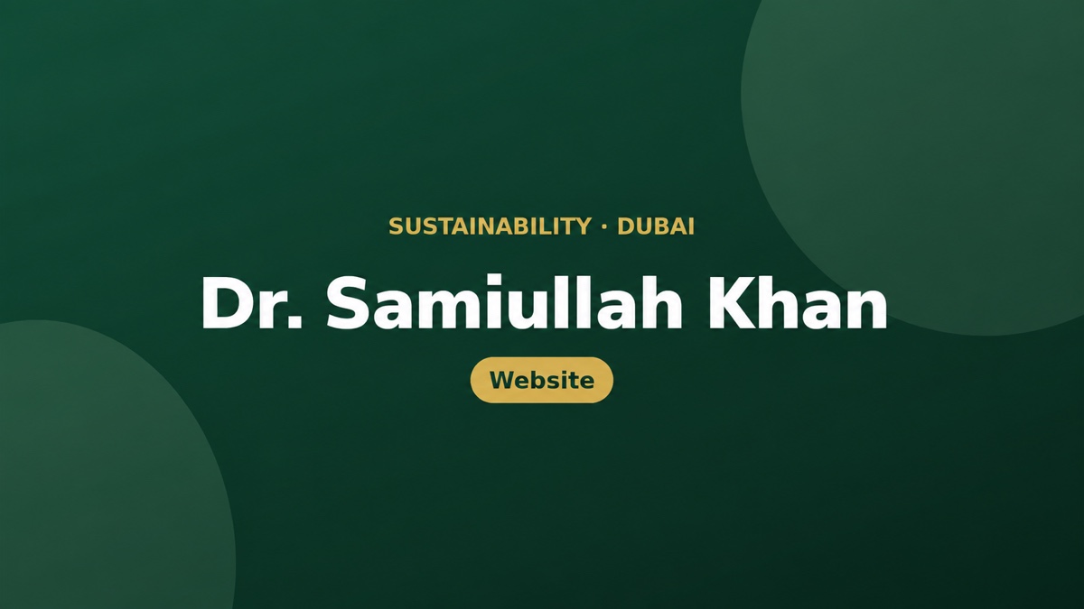 Dr. Samiullah Khan — personal website project by ByteHarvest