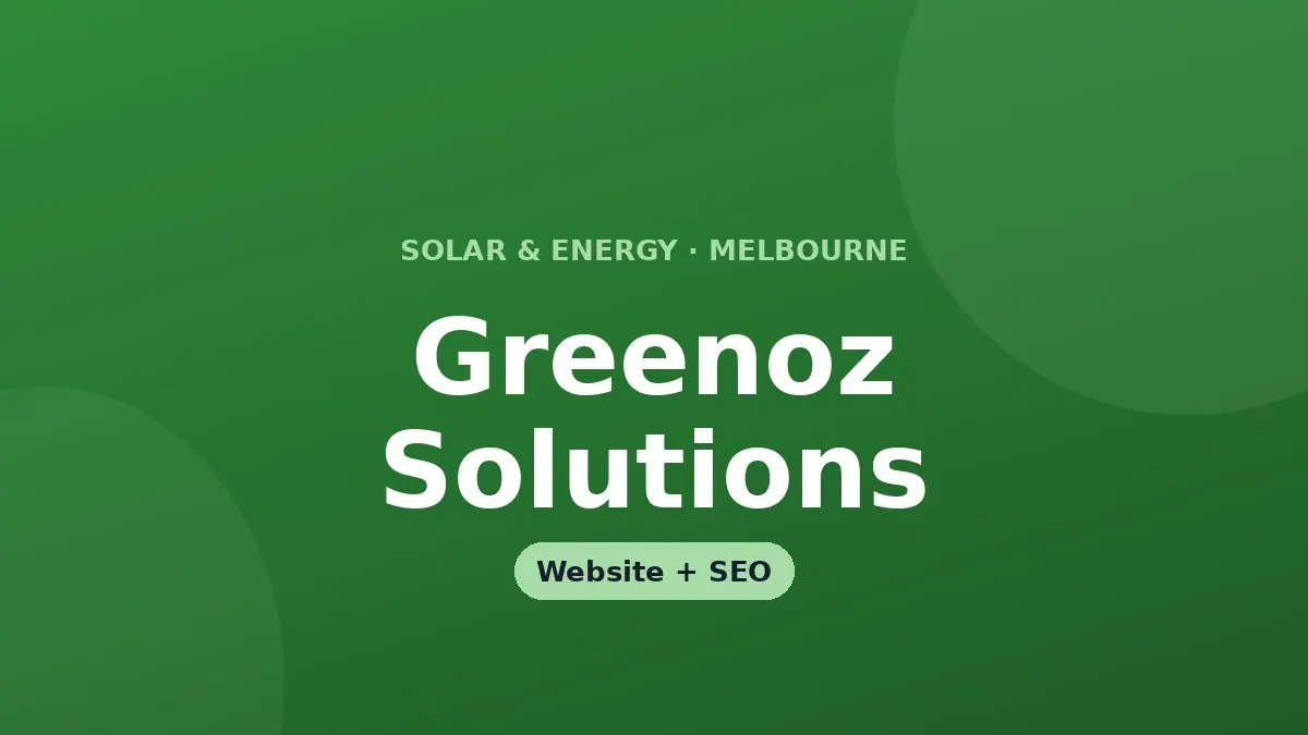 Greenoz Solutions — website development and SEO project by ByteHarvest