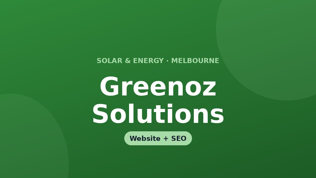 Greenoz Solutions — website development and SEO project by ByteHarvest