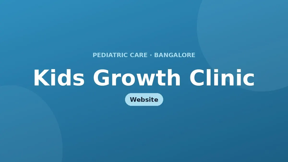 Kids Growth Clinic — website development by ByteHarvest